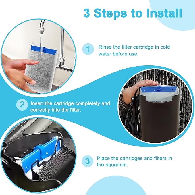 10 Pack Large Replacement Filter Cartridges Compatible with Tetra Whisper Bio-Bag Filters Large Aquarium Filter Cartridges for Whisper 20i/40i IQ20/30/45/60-PawvioPets