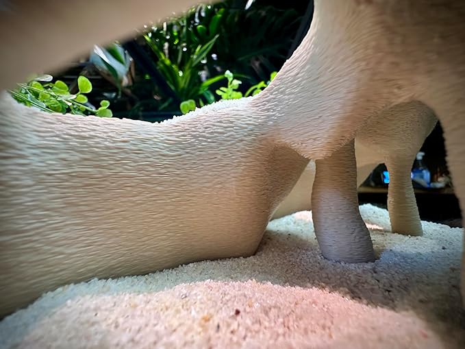 Aquarium & Terrarium Corner Cave – Faux Mangrove Root Hideout for Fish, Shrimp, Geckos, Snakes – Natural-Look Reptile Tank Decor in Textured Root Style (Desert Tan (Sand), 7.5''x7.5''x4'')-PawvioPets