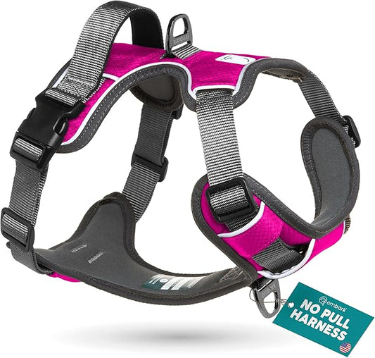 Embark Adventure Dog Harness, Reflective Trim No Pull Dog Harnesses for Small Sized Dogs - Military Grade Nylon, Front Clip with Gel Lined Handle.-PawvioPets