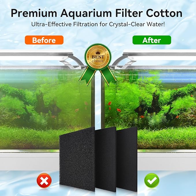 Aquarium Filter Sponge Pad, Filter Media Foam Sponges, Filter Accessories for Fish Tanks and Ponds (18.5"x18.5"x0.8", 35PPI, 1 Pack)-PawvioPets