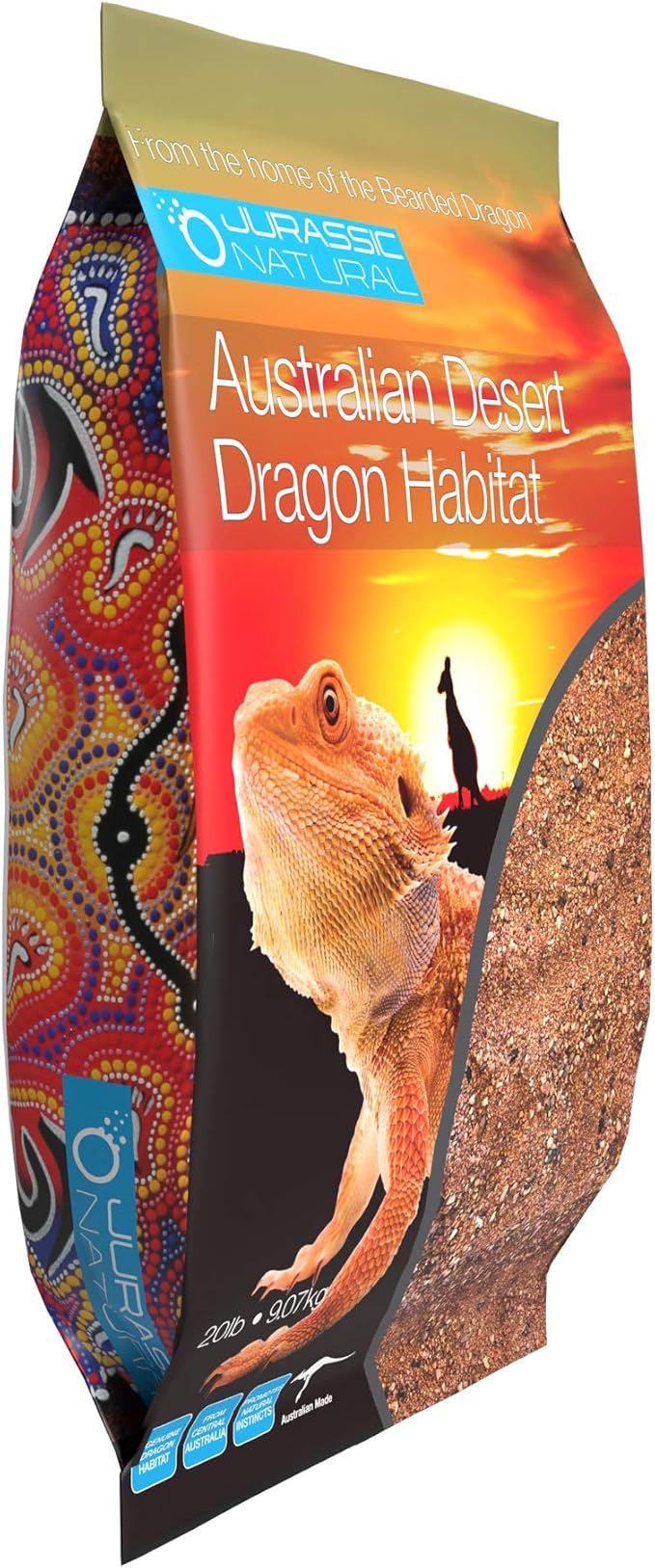 Australian Desert Dragon Habitat 20lb Substrate for Bearded Dragons and Other Lizards, Red (DESERT020)-PawvioPets