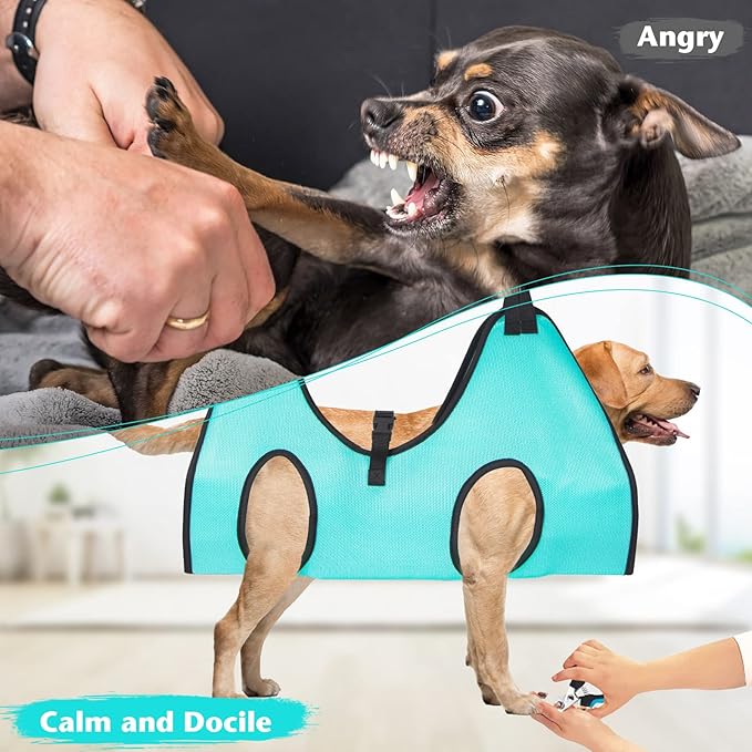 Dog Grooming Hammock - Upgrade Pet Grooming Harness for Nail Trimming (L 50lb), Dog Sling for Nail Clipping, Dog Hanging Holder Hanger for Cutting Nail with Nail Clippers-PawvioPets