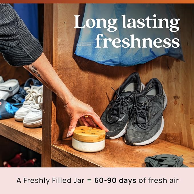 Azuna All-Natural Odor Remover Gel Refill Pouch | Air Purifier with Tea Tree Oil | Plant-Based & Long Lasting | For Pet Odors, Smoke & Strong Odors | Sandalwood/Bourbon, 24 oz.-PawvioPets