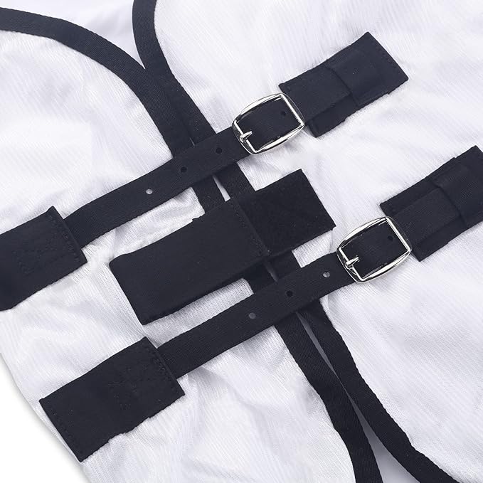 Comfy Mesh Horse Fly Sheet Equine Summer Sheets Stand Neck White 75-PawvioPets