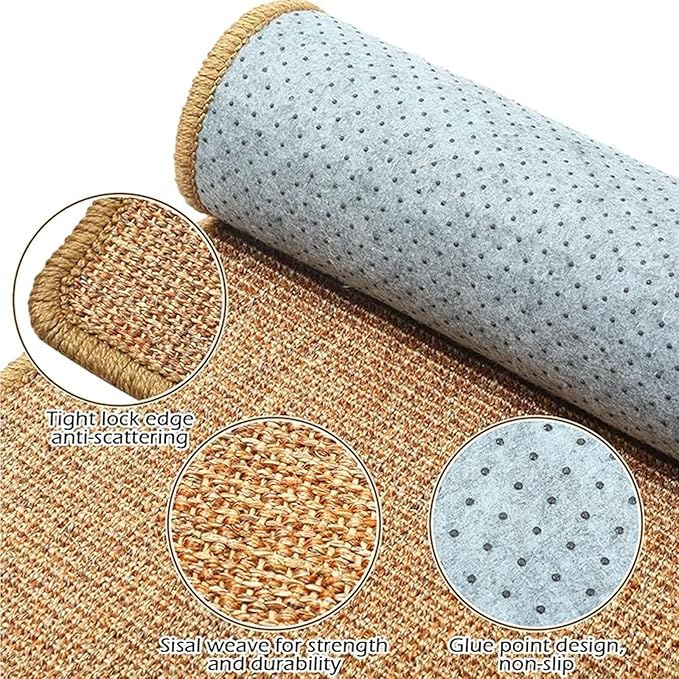 2PCS Rabbit Scratch Mat Natural Bunny Scratching Pad Claws and Teeth Care Rabbit Mats for Cages Chew Toys for Bunny Pet Cage Bedding for Biting Sleeping Nesting, 24x16-PawvioPets