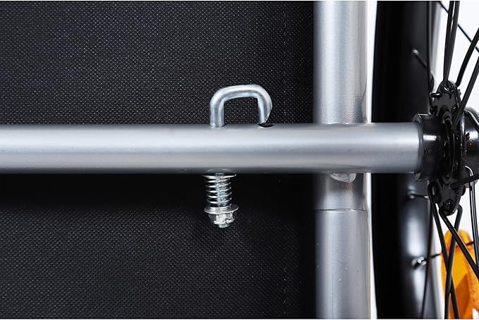 Blue-Grey Large Folding Bike Trailer for Dogs – Heavy-Duty Steel Frame, 66LB Capacity Pet Carrier for All-Terrain Cycling, Jogging & Camping Adventures!-PawvioPets