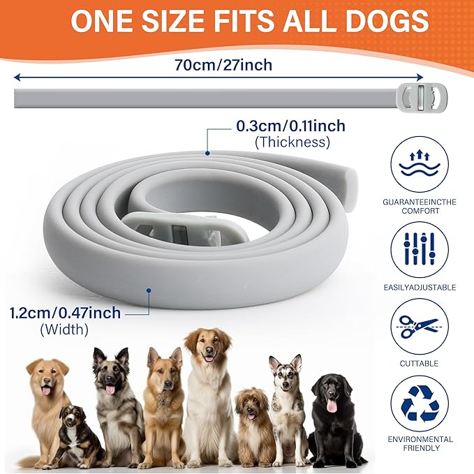 4 Pack Flea and Tick Collar for Dogs - 25" Adjustable Collar Fits Dogs, Long-Lasting 24-Month Protection for Small, Medium, and Large Dog – Waterproof Flea Tick Prevention-PawvioPets