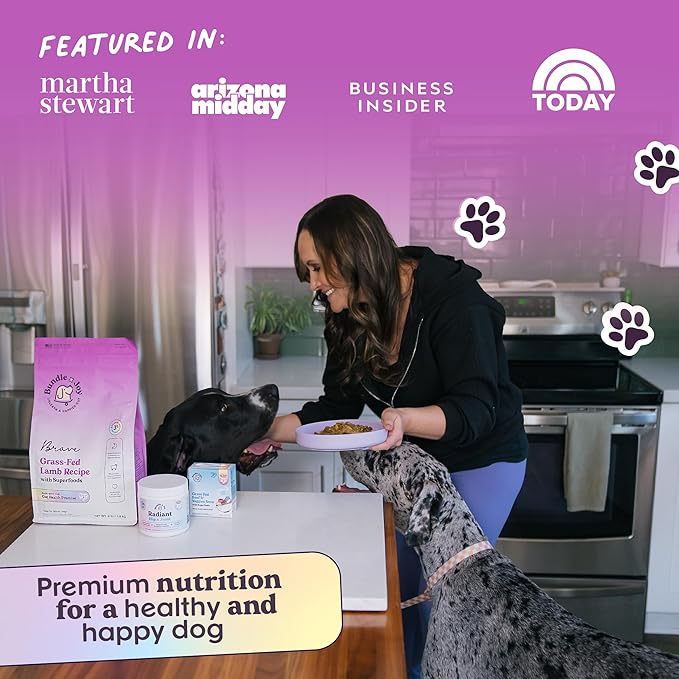 Brave Probiotic Dog Food Dry, Lamb, 18lb Bag, Natural Grain Free Adult Kibble for Digestive Health Made with Real New Zealand Lamb, 20 Plant Based Superfoods, Corn, Poultry & Soy Free-PawvioPets