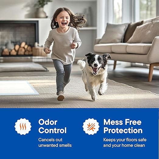 Dog Pads Large Pet Pee Pads for Dogs & Puppy Training 28" x 30" Potty Pads for Dogs [50-COUNT] Leak-Proof Dog and Puppy Pads - Quick-Dry Surface - Heavy Duty Absorbent Disposable Dog Wee Pad Bulk Pack-PawvioPets