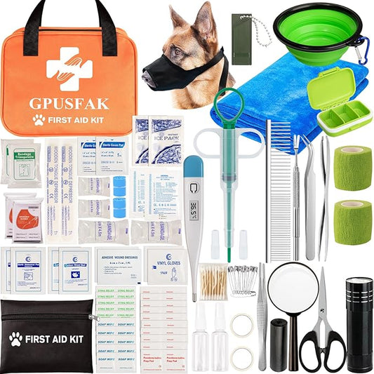 Dog First Aid Kit - Pet First Aid Kit for Dogs and Cats Pet First Aid Supplies for Car Traveling Home-PawvioPets