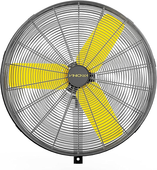 30 Inch Industrial Wall Mount Fan Oscillating, 8900 CFM Commercial Metal Wall Fans with Poweful Motor, 3 Speed, Heavy Duty Construction Indoor for Warehouse, Workshops, and Garage, UL Listed-PawvioPets