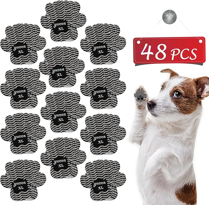 Dog Anti Slip Paw Grips Traction Pads, Dog Paw Protector with Stronger Adhesive, Toe Grips for Dogs from Slipping on Hardwood Floors, Dog Shoes Booties Socks Replacement for Older Dogs-PawvioPets
