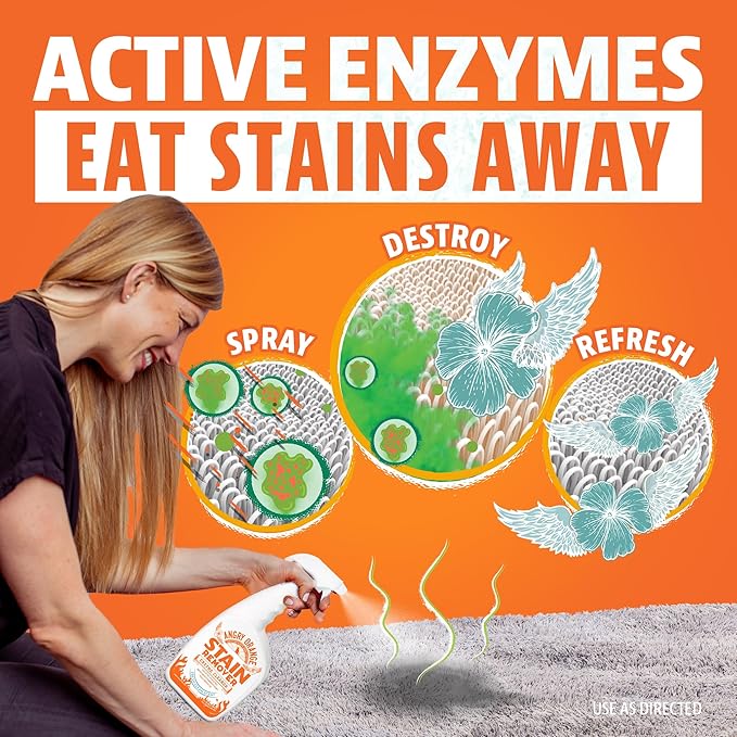 ANGRY ORANGE Cat Urine Odor Eliminator & Stain Remover, Pet-Friendly Deodorizer-PawvioPets