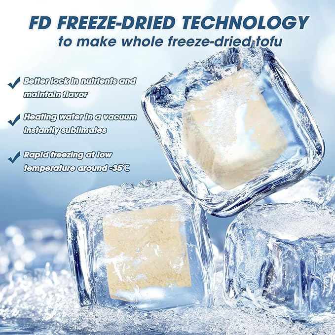 Abizoo Freeze Dried Tofu for Hamsters High Protein Low Fat & Balanced Minerals Grain Free Single Ingredient Natural Treats Enrichment Snacks for Rabbits, Guinea Pigs & Small Pets-PawvioPets