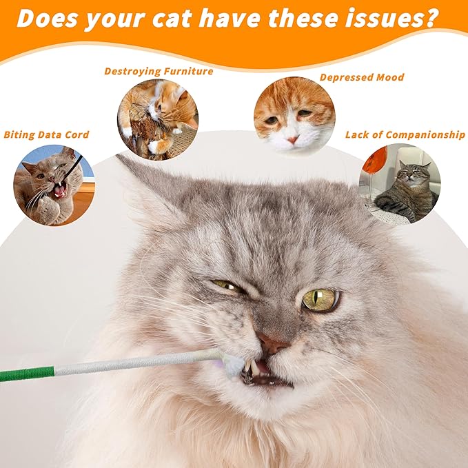 3pcs Safe Cat Rope Toy,Teeth Clean Toy for Cat, Cat Chew Toys for Indoor Cat,Kitten Interactive Toys-PawvioPets