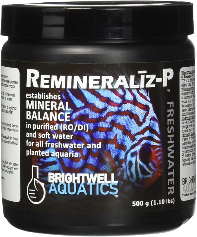 Brightwell Aquatics 1.1 lb. Remineraliz-P Balances Minerals in Purified or Soft Water Powdered Form, 500 g-PawvioPets
