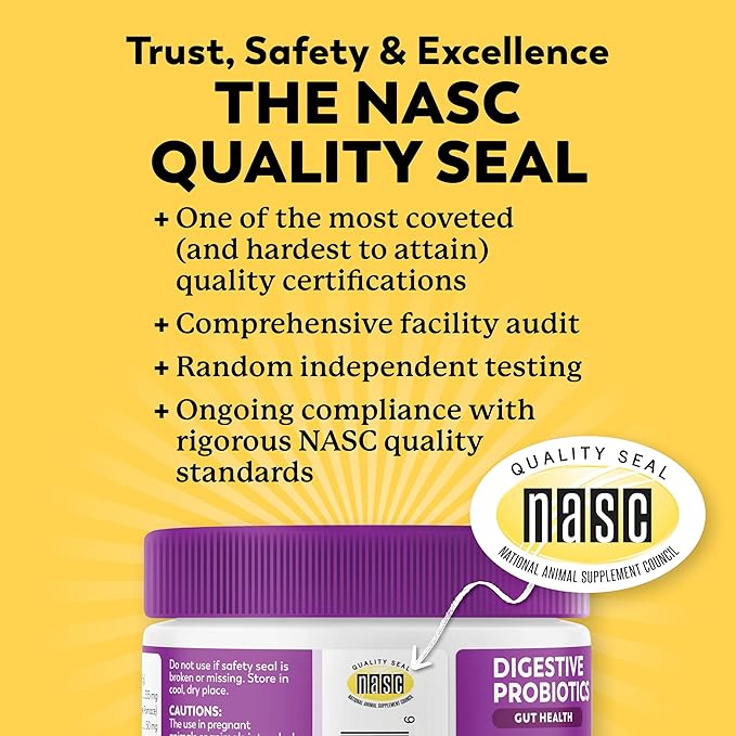 Dr. Harvey's Digestive Probiotic Soft Chews for Dogs, 7 Probiotics for Gut Health, Diarrhea and Bowel Support, Peanut Butter Flavor (90 Chews)-PawvioPets