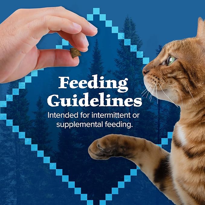 Blue Buffalo Wilderness High Protein Crunchy Cat Treats, Made with Natural Ingredients, Tasty Salmon Flavor, 2-oz Bag (Pack of 12)-PawvioPets