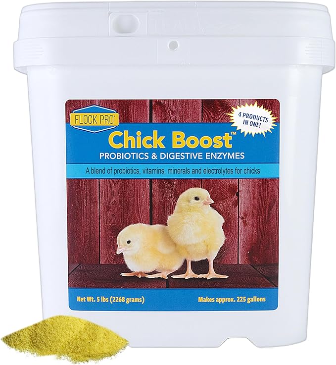 Equerry's Flock PRO Chick Boost Probiotic - Probiotics, Vitamins, Minerals and Electrolytes for Chickens | Chicken Vitamins and Supplements for All Poultry - 5lb-PawvioPets