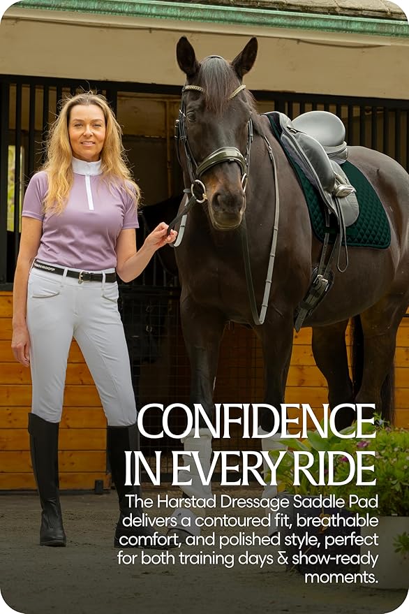 Equinavia Harstad Dressage Saddle Pad | Classic & Durable | Moisture-Wicking Tricot Backing-PawvioPets