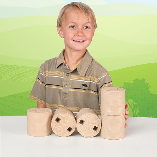Big Country Toys 5-Piece Hay Bale Set - Toy Hay Bales for Farm Animal Toys for 3 Year Old Boys & Girls-PawvioPets