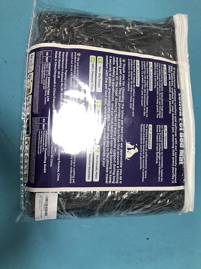 Dog Car Bed Mat, Non-Slip Backseat Extender Pet Blanket, Plaid Dog Bed for SUVs, Sedans & Trucks, Chew-Resistant Travel Pad for Dogs, Easy Clean & Scratch-Proof & Comfort (50"x24.6") Black-PawvioPets