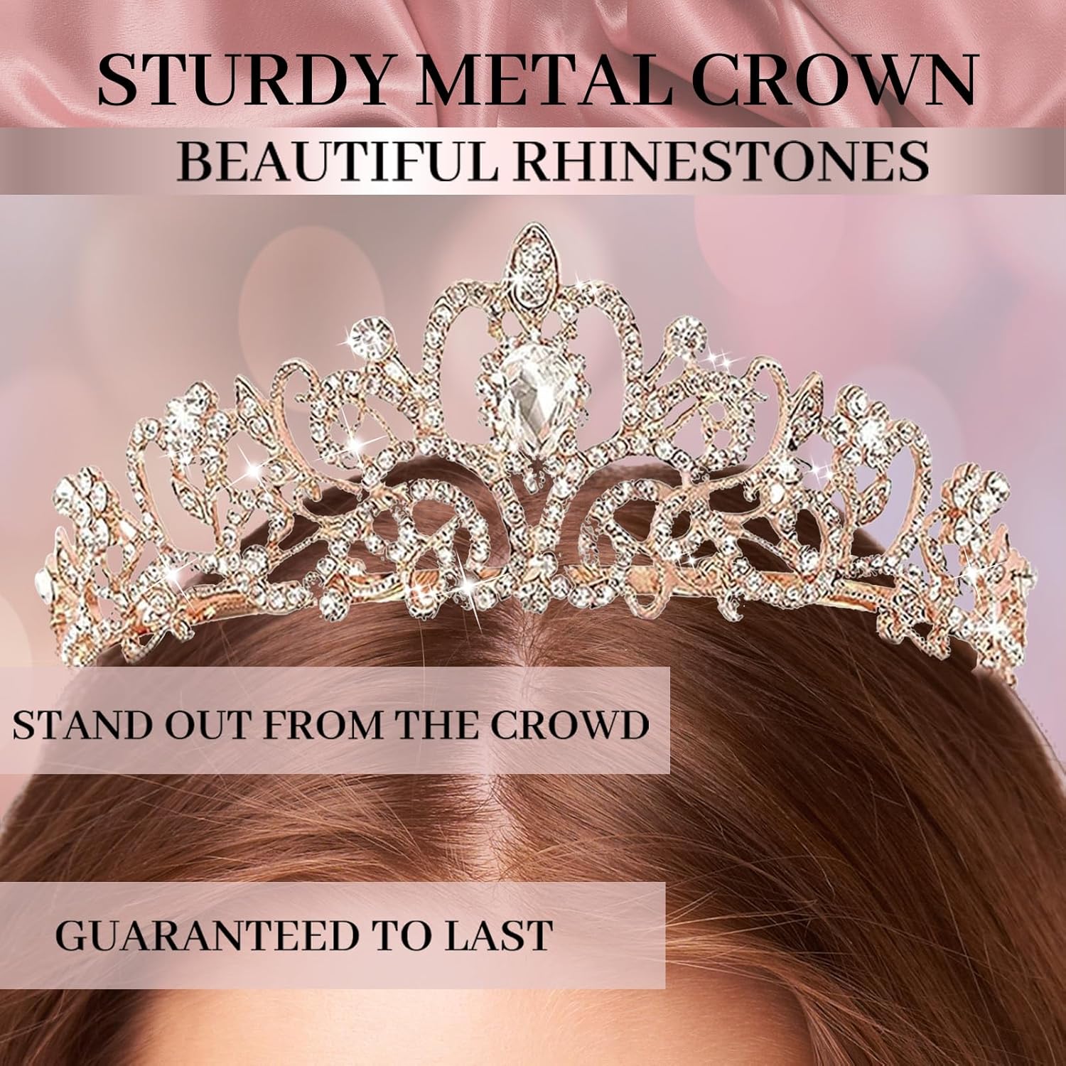 Trgowaul Bachelorette Party Decorations for Women, Rose Gold Bride to Be Banner, Bridal Shower Tiara, Bride to Be Sash&Veil, Bride to Be Cake Topper Bridal Shower Party Decorations Set