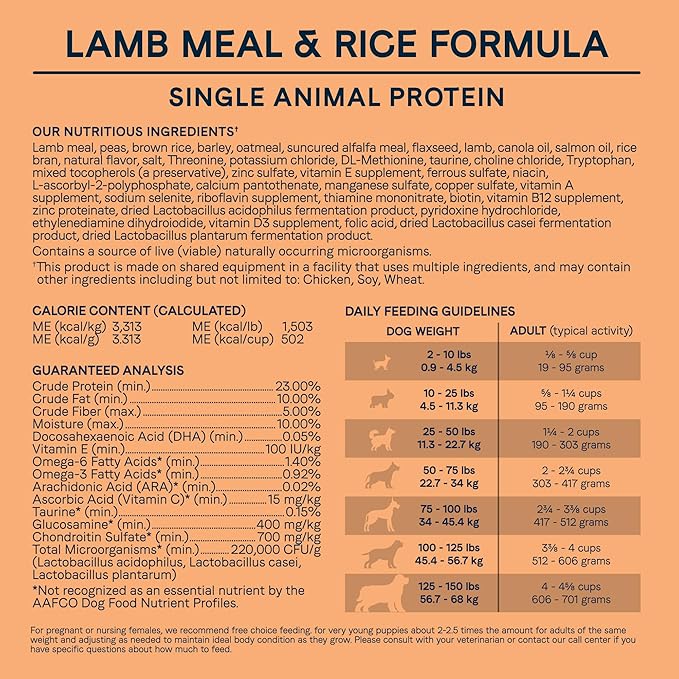 CANIDAE All Life Stages Lamb Meal & Rice Formula Dog Dry 27 Pound (Pack of 1)-PawvioPets