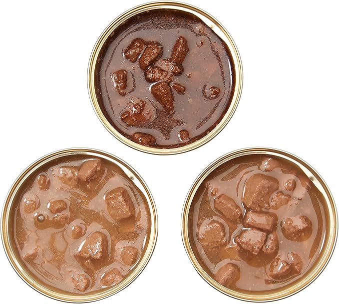 Amazon Brand - Wonder Bound Wet Cat Food, Pate, No Added Grain, Variety Pack (Beef/Chicken/Turkey & Giblet), 3 ounce (Pack of 24)-PawvioPets