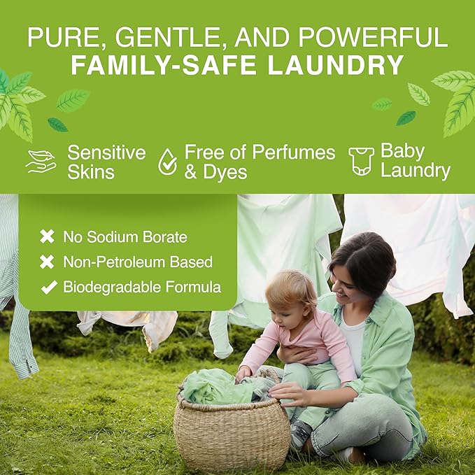 Good Natured Brand | Laundry Bundle | Carpet Freshener Lemon & Eucalyptus 47oz | Pet-Friendly Carpet Deodorizer | Laundry Powder Peppermint 47oz | Hypoallergenic Laundry Powder 94 Loads-PawvioPets