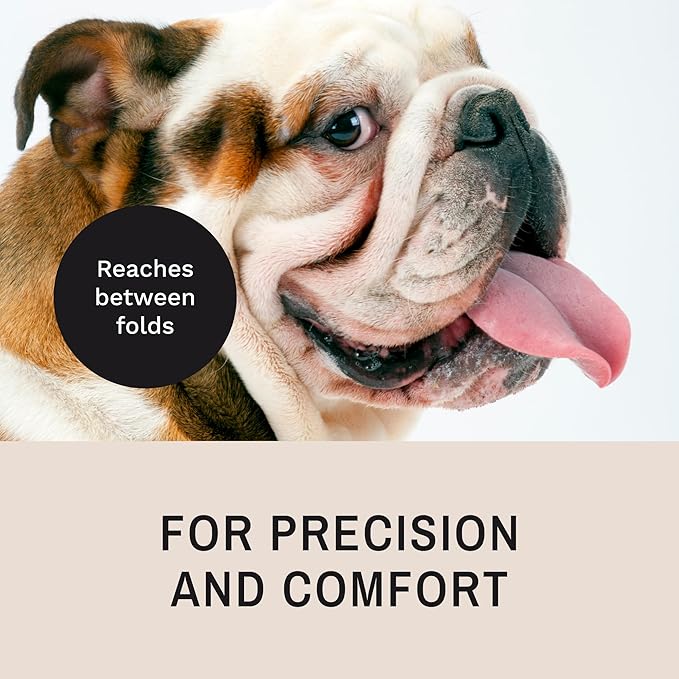 Eye Envy ProPowder Applicator Brush for Dogs and Cats. Use to Safely and Evenly Apply Tear Stain Powder. Large. Washable Superfine Fiber Hair. Long Tapered Bristles. Ergonomic Handle-PawvioPets