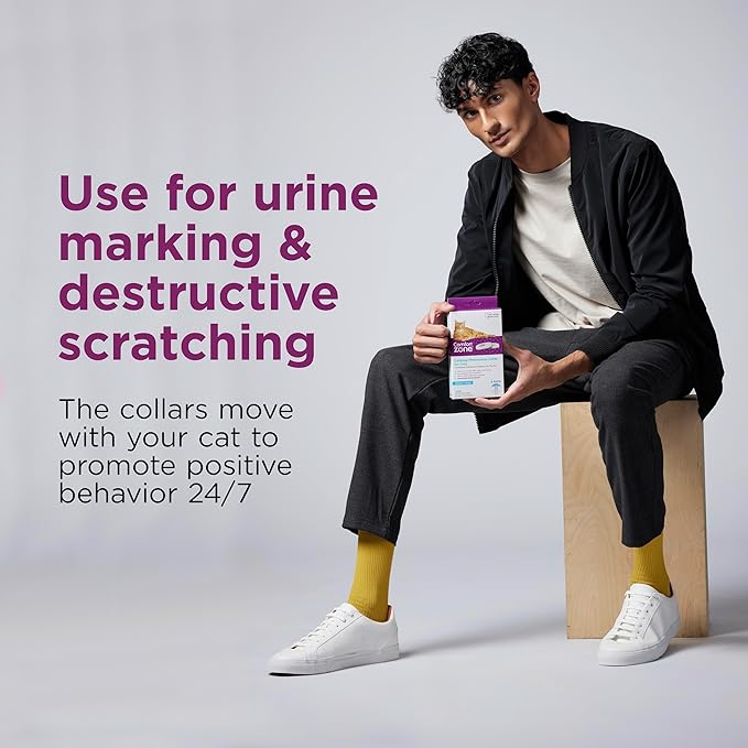 Comfort Zone Cat Calming Collar Value Pack: 4 30-Day Calming Collars for 120 Days of Calm; Cat Pheromones Help Anxiety, Reduce Stress, Urine Marking, Scratching; Indoor or Outdoor Cats; Long-Lasting-PawvioPets