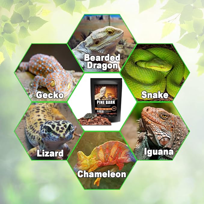 BNOSDM Reptile Cork Bark Substrate Bedding Tortoise Natural Cork Wood Chips Reptile Breeding Bedding Habitat Decor for Ball Python Lizard Snake Spiders Geckos Bearded Dragons Hermit Crabs （0.99LB）-PawvioPets