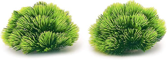 BEGONDIS 2Pcs Aquarium Decorations Fish Tank Artificial Green Water Plants Made of Soft Plastic-PawvioPets