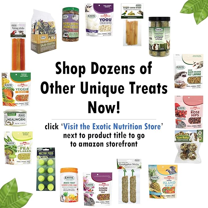 Crunchez Apple and Banana - Crunchy Fruit Flavored Treat Bites - Sugar Gliders, Squirrels, Marmosets, Prairie Dogs, Hamsters, Chinchillas, Exotic Birds, Rabbits, Guinea Pigs, Degus, Small Pets-PawvioPets