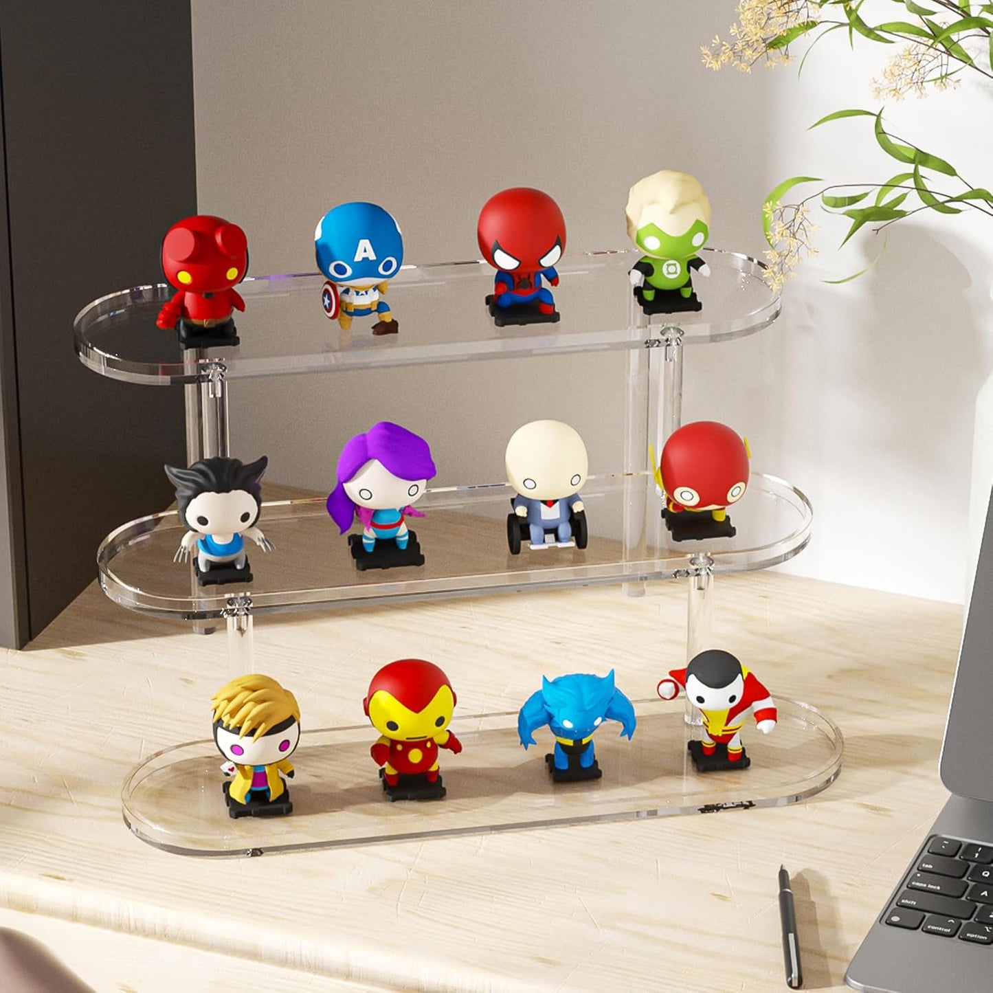 Acrylic Risers Display Stand, Clear Perfume Organizer, Clear Cupcake Stand Holder, Dessert Display for Party, Display Shelf for Cologne Skincare 𝐚𝐦𝐢𝐢𝐛𝐨 Funko-POP Figure Collection