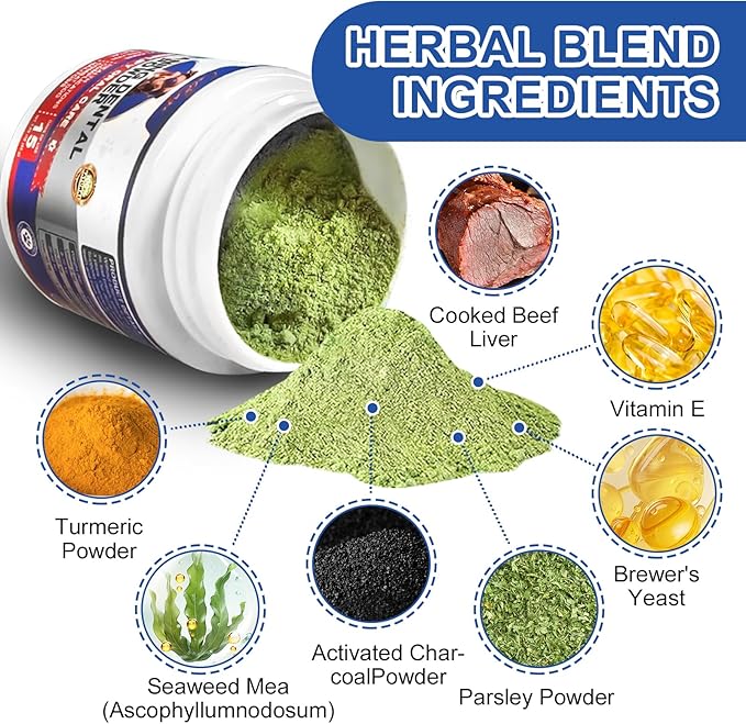 Dog Teeth Cleaning Powder 180G - Dog Dental Powder and Breath Freshener, Dogs Dental Care Supplies, Bad Breath & Tartar Remover for Dogs - Pet Dental Cleaner for All Breeds & Sizes - 60 Day Supply-PawvioPets