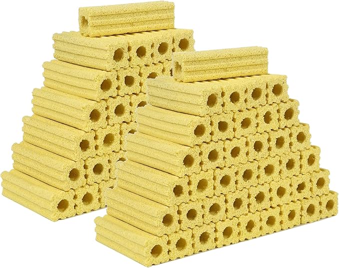 108pcs 3.8 Inch Aquarium Ceramic Bio Filter Media,Ceramic Bio Media Blocks for Fish Tank and Koi Pond (Small Block 108pcs)-PawvioPets