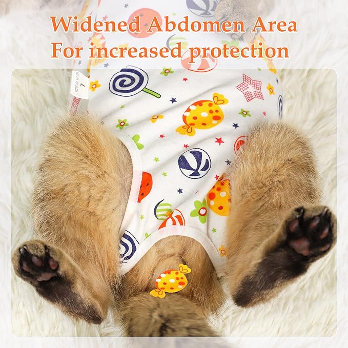 ANWA Cat Recovery Suit - Breathable Cat Onesie for Cats After Surgery Female, Kitten Surgery Recovery Suit Female Abdominal Wounds-PawvioPets