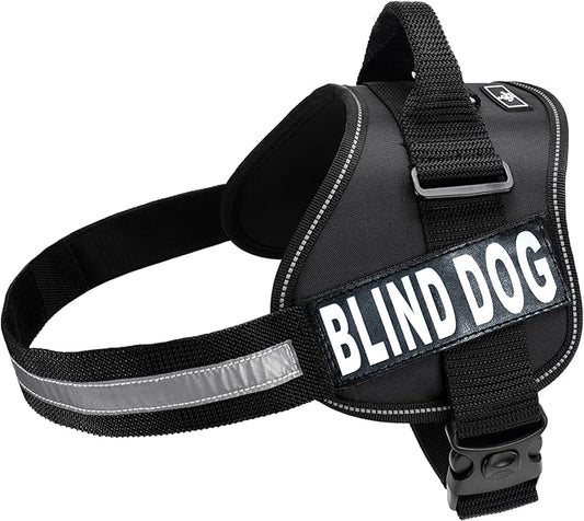 Doggie Stylz Blind Dog Harness No Pull No Escape Dog Vest for Blind Dogs Adjustable Vest with Handle Blind Dog Accessories and Patches for Training and Mobility-PawvioPets