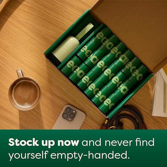 Earth Rated Dog Poop Bag Holder, Durable and Guaranteed Leakproof, Lavender Scented, 1 Dispenser and 900 Bags-PawvioPets