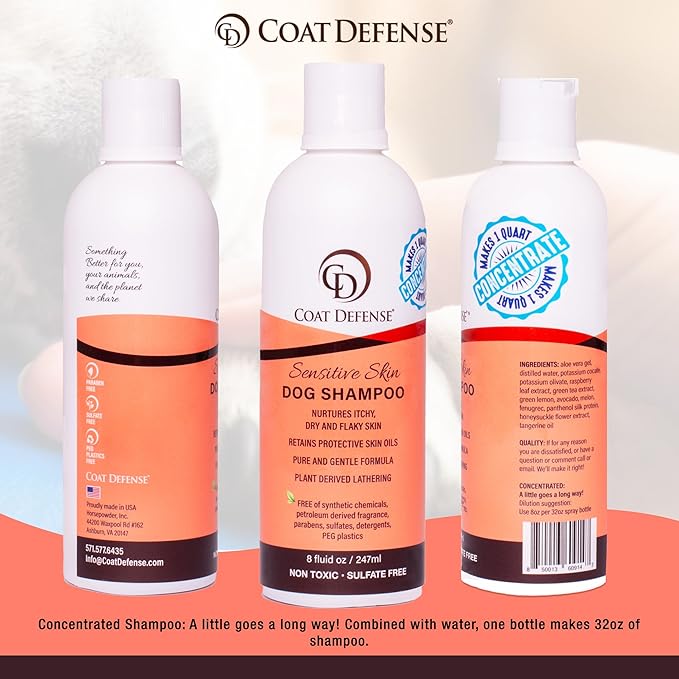 COAT DEFENSE Paw Licker Bundle | Dry Powder for Dogs & Sensitive Skin Dog Shampoo for Allergies and Itching | Smell & Itch Relief | Itchy Skin Relief & Yeast Dog Treatment-PawvioPets