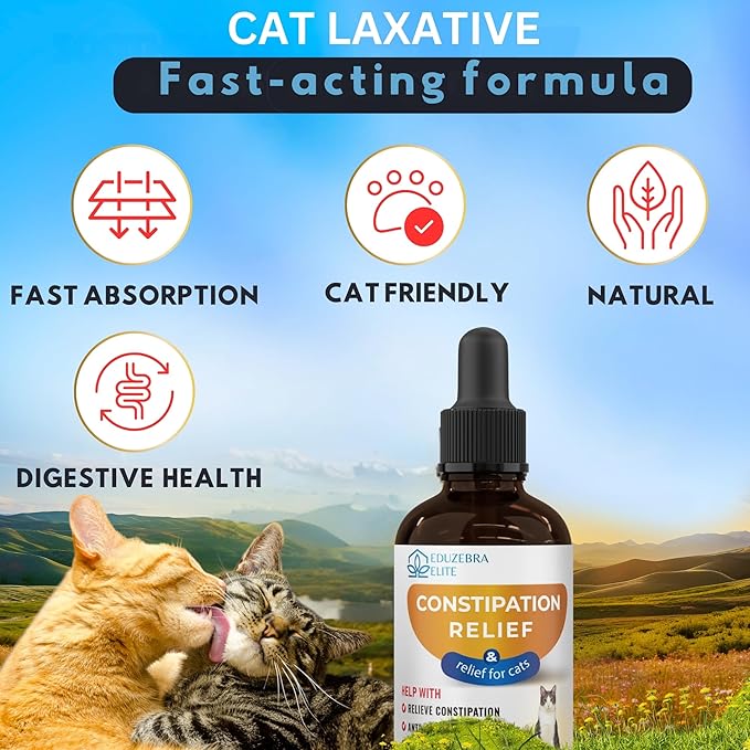 Cat Constipation Relief, Constipation Relief for Cat, Cat Laxative Constipation Relief, Cat Stool Softener, Cat Laxative, Promotes Digestive Health.-PawvioPets