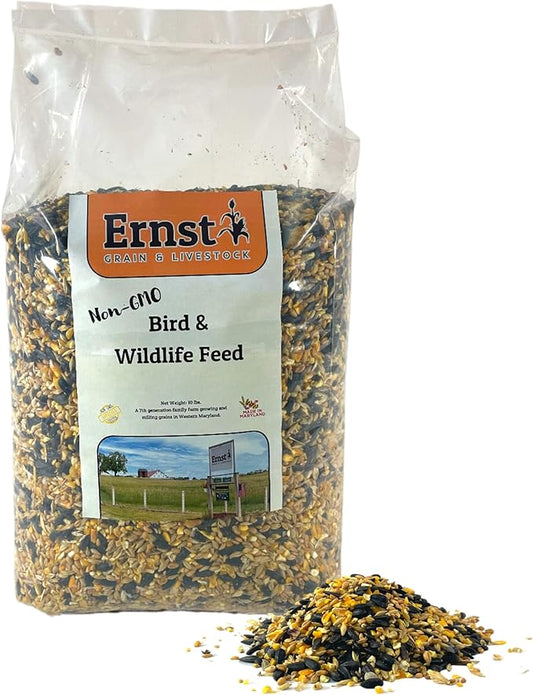 Ernst Grain & Livestock Bird and Wildlife Feed – Perfect for Birds, Ducks, Squirrels, Turkeys, Rabbits, Geese, and Deer – Non-GMO Wild Animal & Bird Feed for Outside Feeders - 10lbs-PawvioPets
