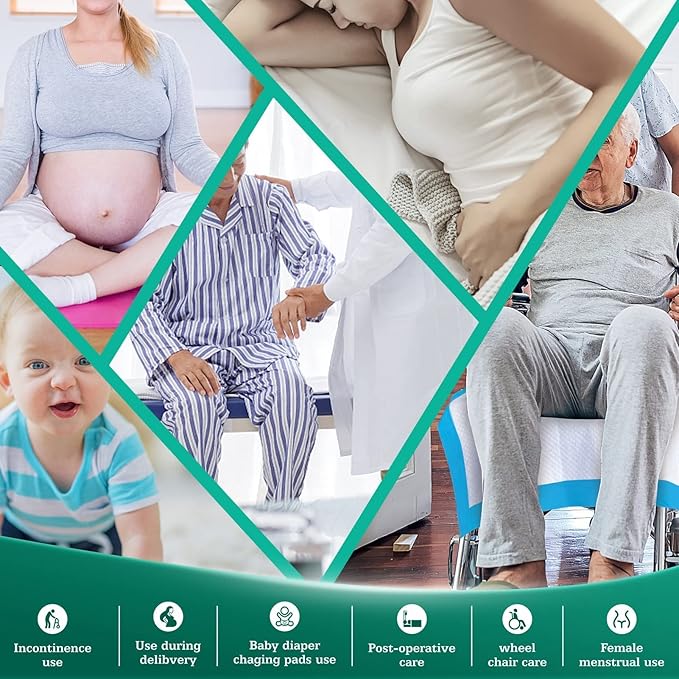 Bed Pads Disposable 30" x 36" [100 Count] Adult Incontinence Underpads, Heavy Duty Absorbent Pee Pad, XL Chucks Leakproof, Extra Large Puppy Training Pad, Waterproof Baby Changing Pad-PawvioPets