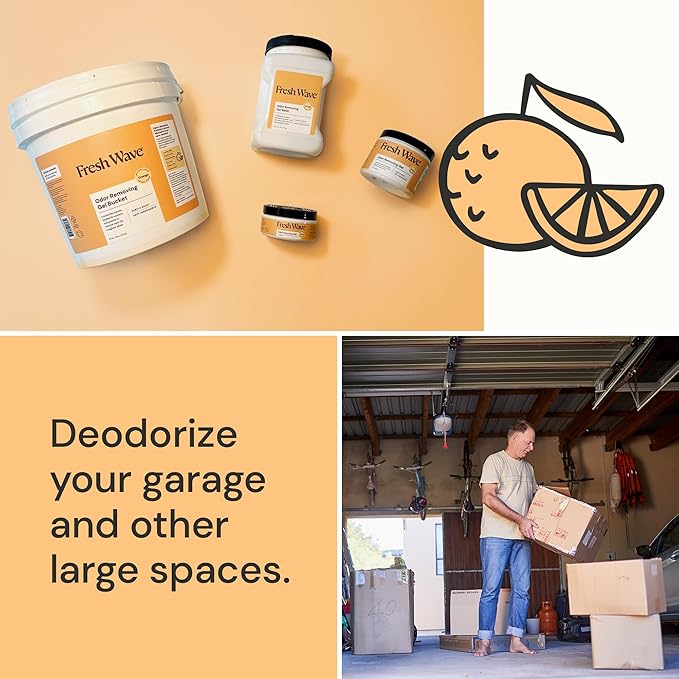 Fresh Wave Odor Removing Gel Bucket, 15.5 lb. (248 oz.) | Orange Scent Refill-PawvioPets