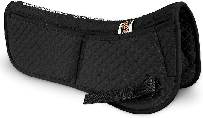ECP Equine Comfort Products Adjustable Shock Absorbing Memory Foam Half Saddle Pad, Injury Prevention & Pressure Relief, Customizable Fit, Breathable for All Riding Styles-PawvioPets