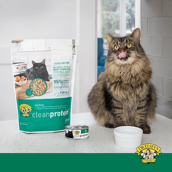 Dr. Elsey's cleanprotein Duck Recipe Wet Cat Food Case of 24, 2.75 oz Canned Food-PawvioPets