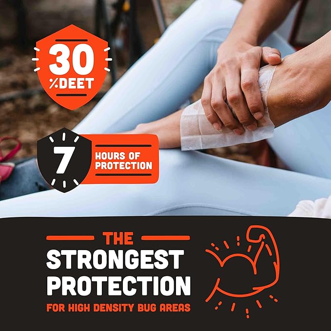 Ben's Tick & Insect Repellent Wipes - 30% DEET for Mosquitoes, Ticks & More - Up to 7 Hours of Protection - Alcohol- & Fragrance-Free - 12 Wipes (4 Pack)-PawvioPets