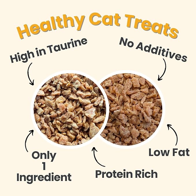 Farm To Pet Cat Treat Crumbles | Single Ingredient Chicken and Turkey, Chicken Snacks - Healthy Treats for Indoor Cats| Kitten Treats - Cat Products (Mix with Wet/Dry Food)-PawvioPets